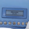 Secondhand Prada Etiquette Flap Bag Studded Tessuto