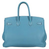 Hermes Birkin Handbag Blue Togo with Palladium Hardware