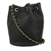 Secondhand Chanel Deauville Drawstring Bucket Bag Studded Caviar