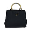 Secondhand Prada Metal Handles Tote Tessuto