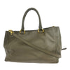 Prada Front Pocket Convertible Tote Leather
