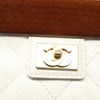 Chanel Vintage Wood Chain CC Tote Leather