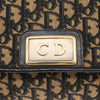 Christian Dior Vintage CD Chain Flap Shoulder Bag Diorissimo Canvas