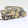 Chanel Flap Card Holder on Chain Quilted Printed Canvas