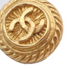 Secondhand Chanel Vintage CC Logo Round Clip on Earrings Textured