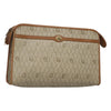 Christian Dior Vintage Honeycomb Zip Pouch Coated Canvas