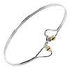 Secondhand Tiffany & Co. Hook and Eye double heart bracelet Silver925 with K18 yellow