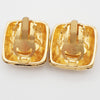 Secondhand Chanel Square CC Symbols Clip-On Earrings