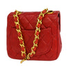 Chanel Vintage Square CC Flap Chain Belt Bag Quilted Lambskin