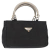 Secondhand Prada Metal Handles Tote Tessuto