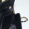 Secondhand Chanel Vintage Half Moon Chain Bag Quilted Satin with Braided Detail
