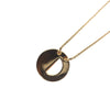 Secondhand Christian Dior CD Pendant Necklace Metal and Crystals