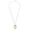 Tiffany & Co. Leaf Heart Pendant Necklace 18K Yellow Gold