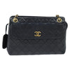 Chanel Vintage Front Pocket Shoulder Bag Quilted Lambskin