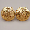 Secondhand Chanel Vintage Round CC Clip-On Earrings
