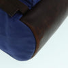 Secondhand Prada Logo Backpack Blue Canvas Bags