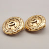 Secondhand Chanel Vintage CC Round Clip-On Earrings
