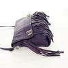 Prada Double Turn Lock Flap Bag Leather with Fringe