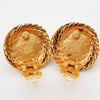 Secondhand Chanel Vintage Round Clip-On Earrings Metal with Faux