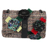 Chanel Camellia Flap Shoulder Bag Tweed