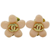 Chanel Vintage CC Flower Clip-On Earrings Metal