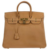 Secondhand Hermes HAC Birkin Bag Brown Vache Naturelle with Gold Hardware