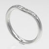 Secondhand Tiffany & Co. Elsa Peretti Curved Wedding Band Ring Platinum with Diamond