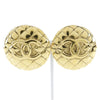 Secondhand Chanel Vintage CC Quilted Round Button Clip-On Earrings