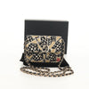 Secondhand Chanel Flap Card Holder on Chain Quilted Printed