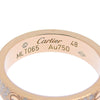 Secondhand Cartier Love Wedding Band Pave Diamonds Ring 18K Rose Gold and Diamonds