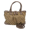 Gucci Sukey Top Handle Satchel GG Canvas with Leather