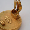 Secondhand Chanel Vintage Round CC Button Clip-On Earrings Metal and