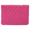 Chanel O Case Clutch Quilted Caviar