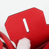 Hermes Birkin Handbag Red Epsom with Palladium Hardware