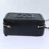 Secondhand Chanel Filigree Vanity Clutch with Chain Quilted Caviar