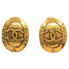 Secondhand Chanel Vintage CC Oval Clip-On Earrings