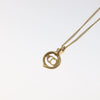 Secondhand Christian Dior CD Pendant Necklace Gold-plated