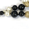 Secondhand Chanel CC Logo Chain Pendant Necklace Imitation Pearl Imitation pearl with Gold-Plated and Beads