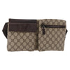 Secondhand Gucci Vintage Double Belt Bag GG Canvas with