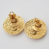 Secondhand Chanel Vintage Round CC Clip-On Earrings