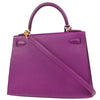 Hermes Kelly Anemone Epsom