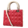Secondhand Christian Dior Bicolor Lady Dior Bag Cannage Quilt