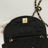 Secondhand Chanel Vintage Half Moon Chain Bag Quilted Satin with Braided Detail
