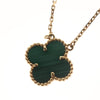 Secondhand Van Cleef & Arpels Vintage Alhambra Pendant Necklace 18K Yellow Gold and Malachite