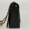 Chanel Full Flap Shoulder Bag Embossed Quilted Calfskin