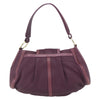 Secondhand Bvlgari Chandra Satchel Purple Leather Bags