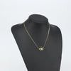 Secondhand Christian Dior CD Pendant Necklace Metal and Crystals