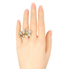 Secondhand Cartier Grain de Cafe Ring 18K Yellow Gold with 18K White Gold and Diamonds