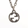 Secondhand Gucci Engraved Interlocking G Chain Link Pendant Necklace Sterling