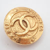 Chanel Vintage CC Round Button Clip-On Earrings Metal